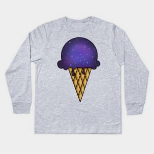 Galaxy Ice Cream - Purple Kids Long Sleeve T-Shirt